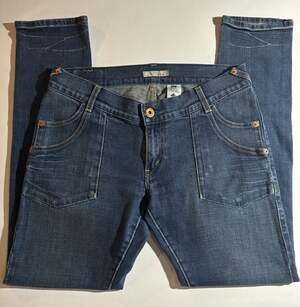 VTG Women’s Levi’s 504 Slouch Skinny Blue Jeans Size 13M 99% Cotton 1% Spandex